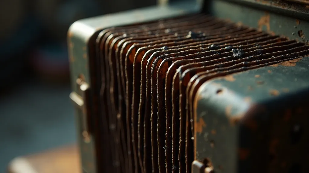 Vintage accordion with aged patina