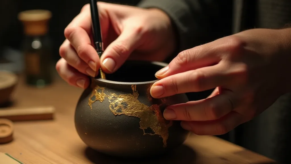 Kintsugi artisan at work