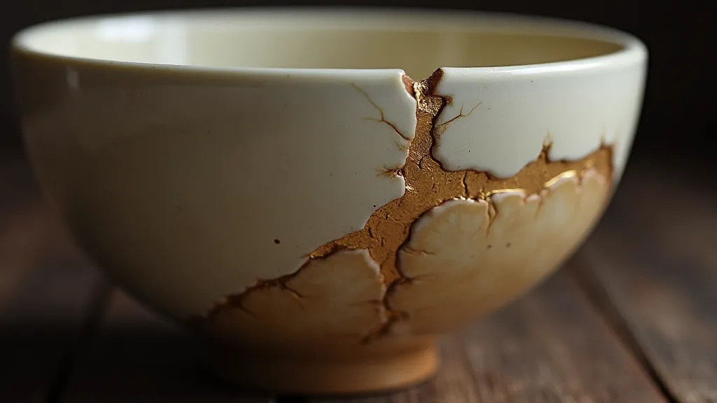 Kintsugi repaired bowl