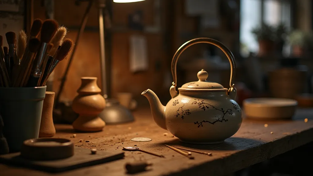 Artisan's workshop for Kintsugi repair