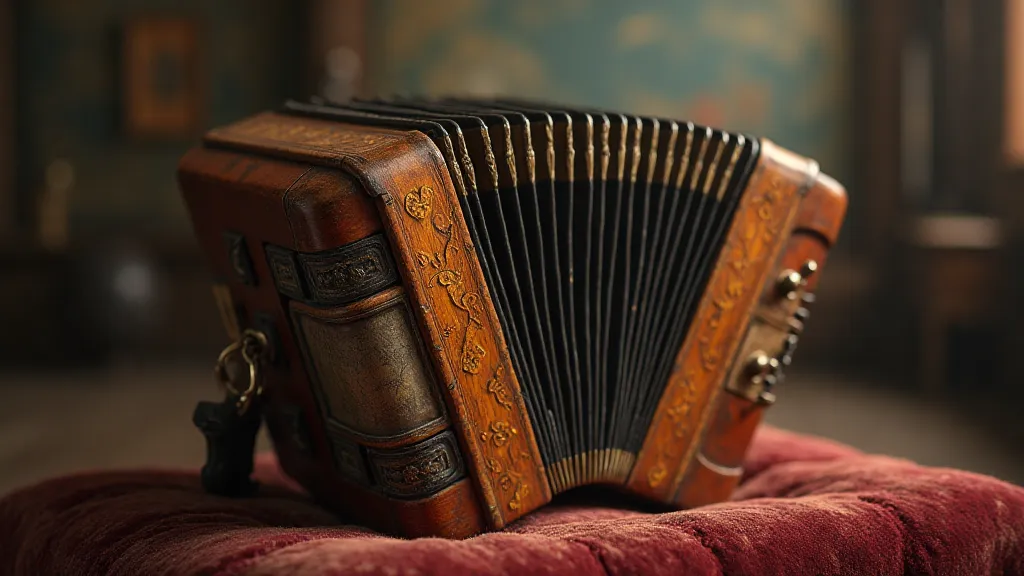 Restored antique accordion.
